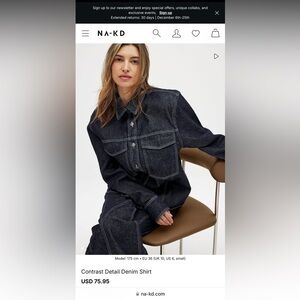 NA-KD Denim shirt & Denim pants